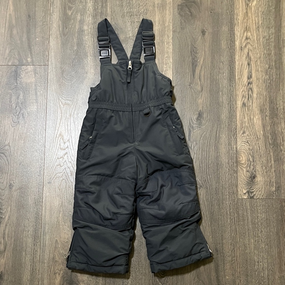 Lands' End Kids Dark Gray Snow Bib Overalls